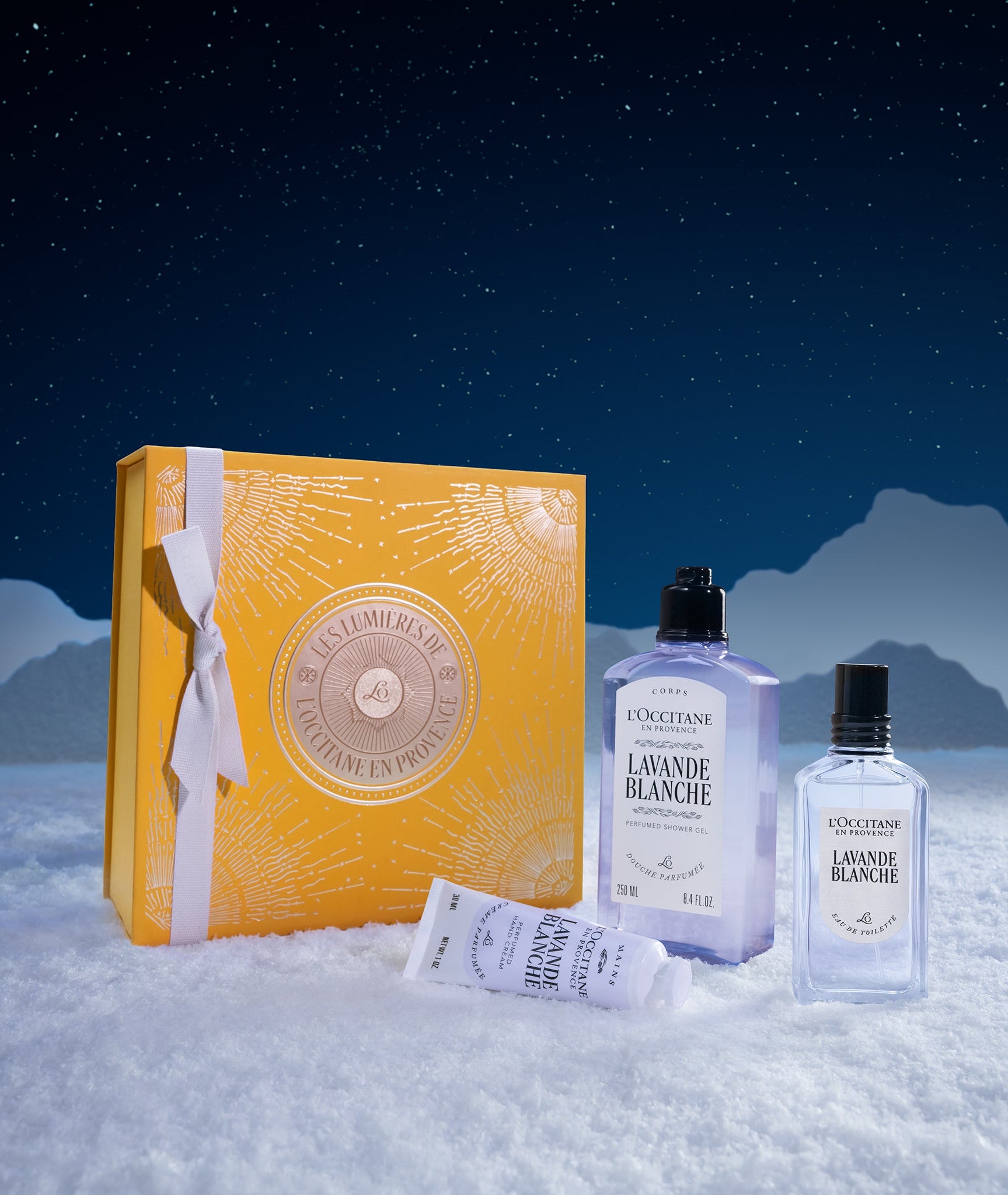 L'Occitane Lavande Blanche セット L'Occitane Lavande Blanche - Set (sh/gel/250ml + h/cr/30ml + bath